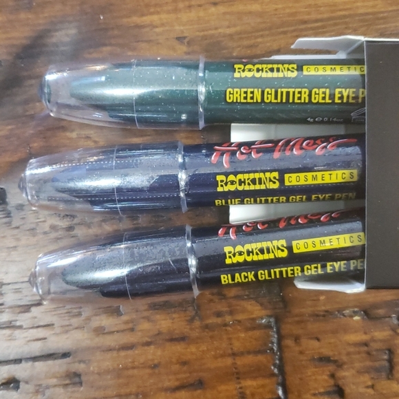 Rockins Cosmetics trio glitter eye pens - Picture 3 of 3